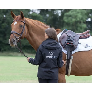 EQUIDRY Nimbus Waterproof Pack Away Jacket | Women's - Black in Black