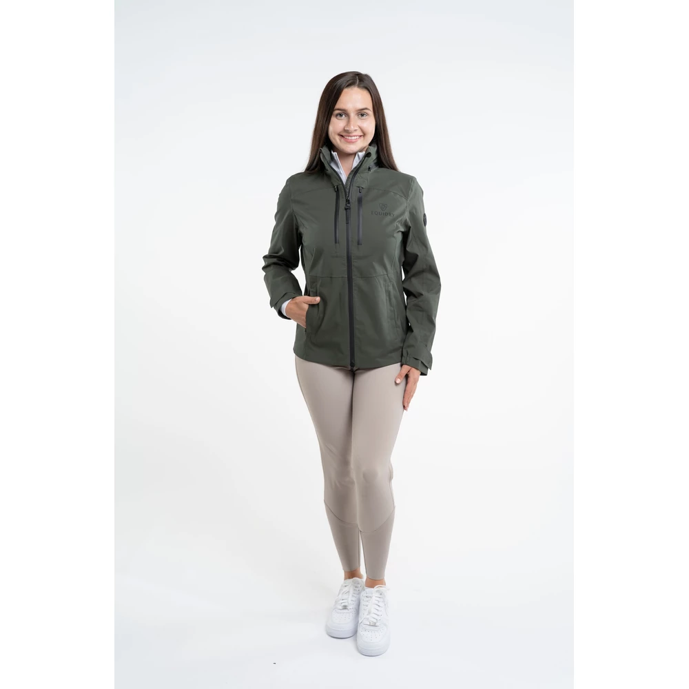 EQUIDRY Varsha Waterproof Riding Jacket | Women's - Black Forest Green in Black Forest Green