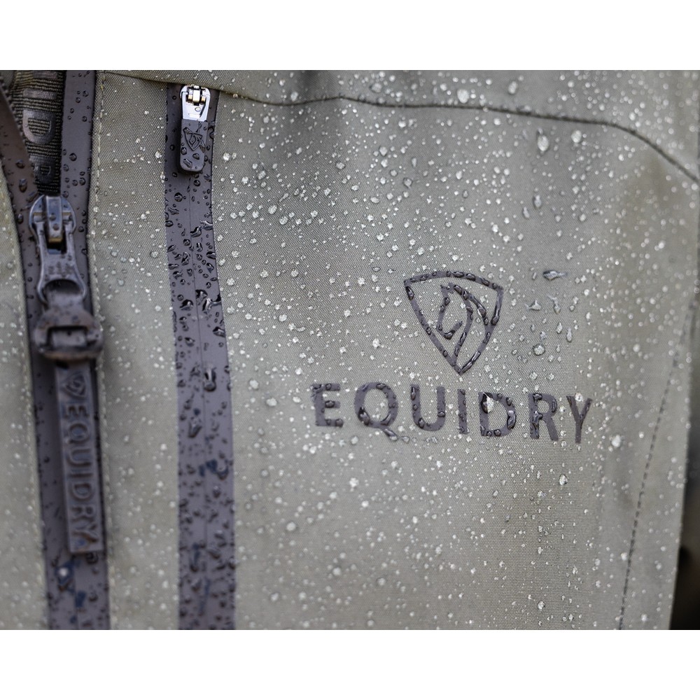 EQUIDRY Varsha Waterproof Riding Jacket | Women's - Black Forest Green 