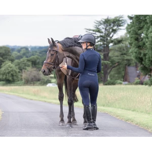EQUIDRY Water Repellent Leggings | Women's Full Seat - Navy/White in Navy/White
