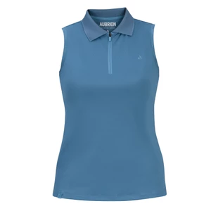 Aubrion React Sleeveless Tech Polo - Kingfisher in Kingfisher