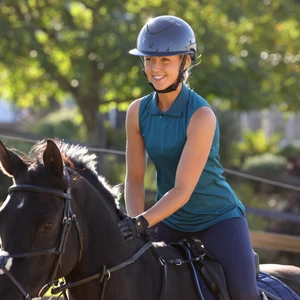 Aubrion React Sleeveless Tech Polo - Kingfisher in Kingfisher