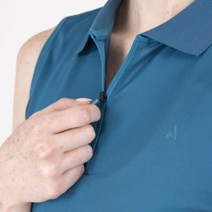 Aubrion React Sleeveless Tech Polo - Kingfisher in Kingfisher