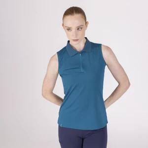 Aubrion React Sleeveless Tech Polo - Kingfisher in Kingfisher