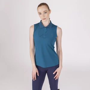 Aubrion React Sleeveless Tech Polo - Kingfisher in Kingfisher