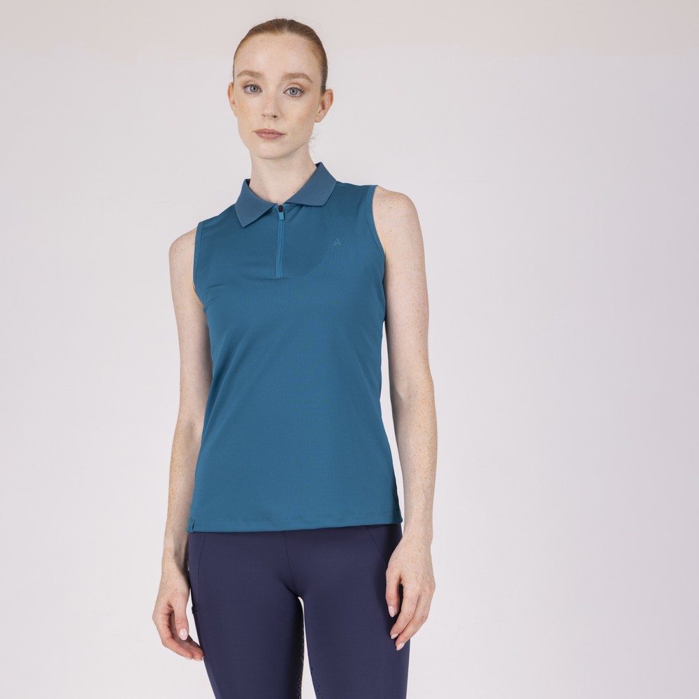 Aubrion React Sleeveless Tech Polo - Kingfisher 