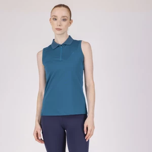Aubrion React Sleeveless Tech Polo - Kingfisher in Kingfisher