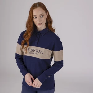 Aubrion Equestrian Button Sweatshirt - Midnight/Taupe in Midnight/Taupe