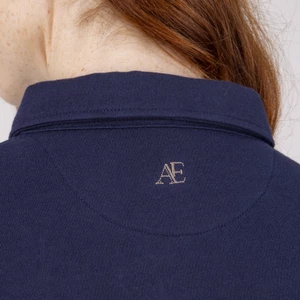 Aubrion Equestrian Button Sweatshirt - Midnight/Taupe in Midnight/Taupe