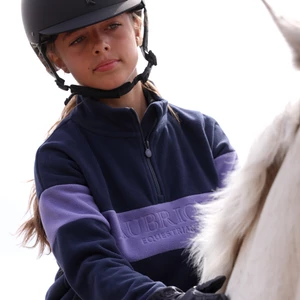 Aubrion Equestrian Quarter Zip Fleece -Young Rider  - Midnight/Heather 