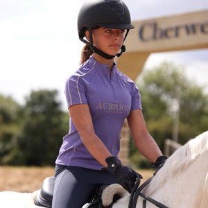 Aubrion Equestrian Short Sleeve Base Layer -Young Rider  - Heather in Heather