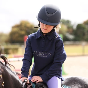 Aubrion Equestrian Button Sweatshirt -Young Rider  - Midnight 