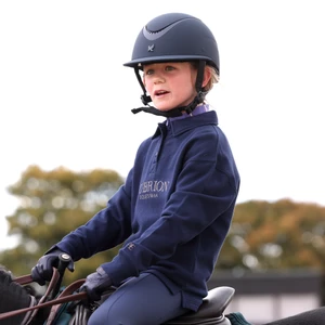 Aubrion Equestrian Button Sweatshirt -Young Rider  - Midnight in Midnight