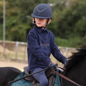 Aubrion Equestrian Button Sweatshirt -Young Rider  - Midnight in Midnight