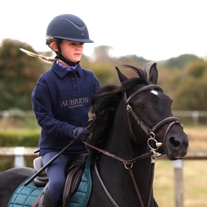 Aubrion Equestrian Button Sweatshirt -Young Rider  - Midnight in Midnight