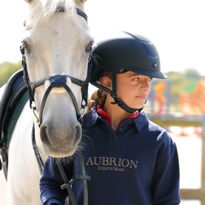 Aubrion Equestrian Button Sweatshirt -Young Rider  - Midnight in Midnight