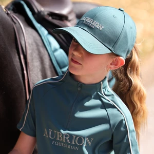 Aubrion Equestrian Short Sleeve Base Layer -Young Rider  - Thyme 