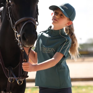Aubrion Equestrian Short Sleeve Base Layer -Young Rider  - Thyme in Thyme