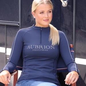 Aubrion Equestrian Long Sleeve Base Layer - Midnight in Midnight