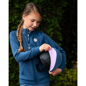 QHP Helmet cover Rosalynn - Pink/Blue in Pink/Blue