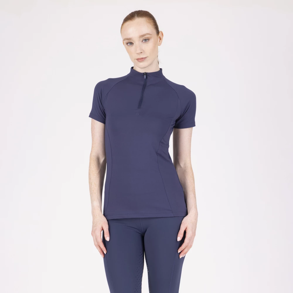 Aubrion React Short Sleeve Base Layer - Midnight in Midnight