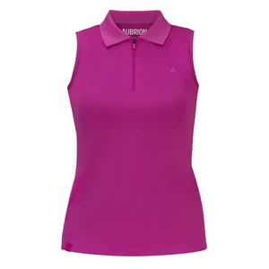 Aubrion React Sleeveless Tech Polo - Fuchsia in Fuchsia