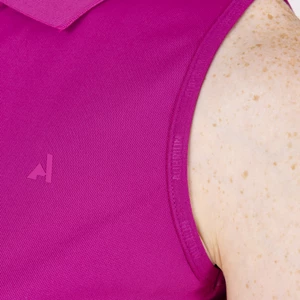 Aubrion React Sleeveless Tech Polo - Fuchsia 