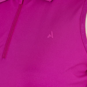 Aubrion React Sleeveless Tech Polo - Fuchsia in Fuchsia
