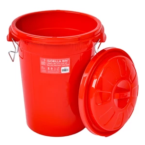 Red Gorilla 30L Bin with Lid - Red in Red
