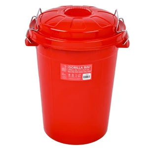 Red Gorilla 30L Bin with Lid - Red 