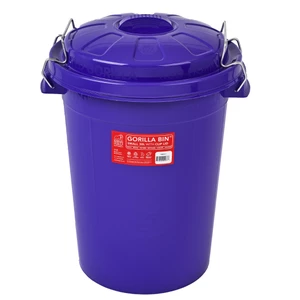 Red Gorilla 30L Bin with Lid - Purple 