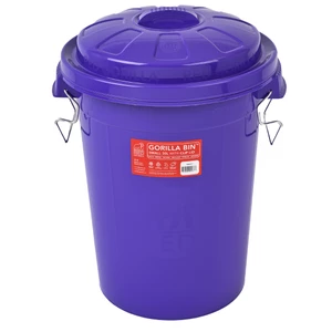 Red Gorilla 30L Bin with Lid - Purple in Purple