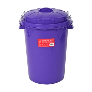 Red Gorilla 50L Bin with Lid - Purple in Purple