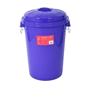 Red Gorilla 80L Bin with Lid - Purple in Purple