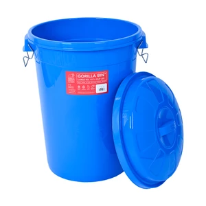 Red Gorilla 80L Bin with Lid - Blue in Blue
