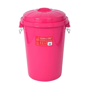 Red Gorilla 80L Bin with Lid - Pink in Pink