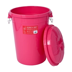 Red Gorilla 80L Bin with Lid - Pink 