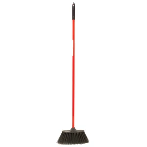 Red Gorilla Poly Yard Broom Head with 120cm  Handle - Red in Red