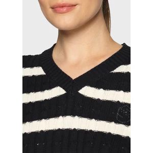 Samshield Lisa Twisted Knitwear - Navy White in Navy/White