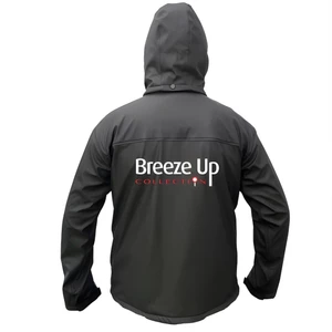 Breeze Up Branded "Monsoon" Waterproof Jacket - Black 