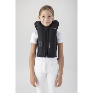 Equiline KID Junior Airbag Vest with Back Protector – Black in Black