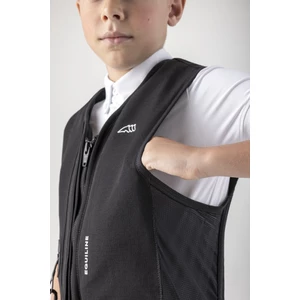 Equiline KID Junior Airbag Vest with Back Protector – Black in Black