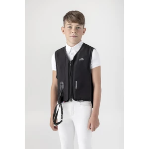Equiline KID Junior Airbag Vest with Back Protector – Black in Black