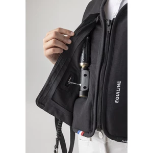 Equiline KID Junior Airbag Vest with Back Protector – Black in Black