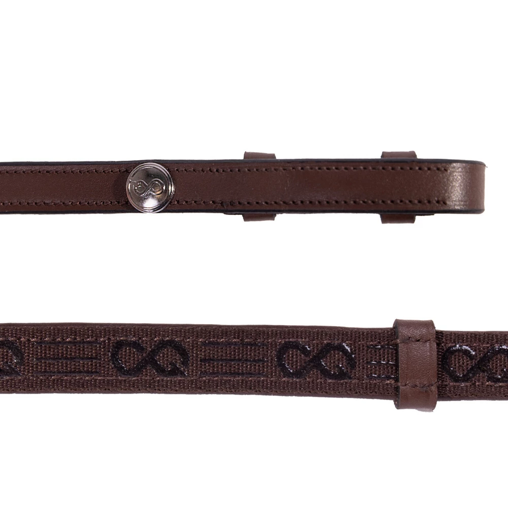 PresTeq FayRein with stops(8cm) - Brown in Brown