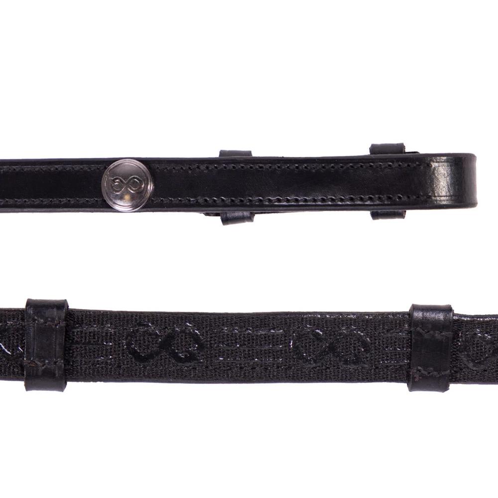 PresTeq FayRein with stops(8cm) - Black in Black