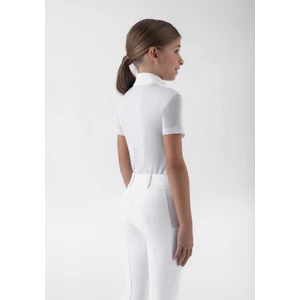 Equiline Girls Competition Polo Shirt - White 