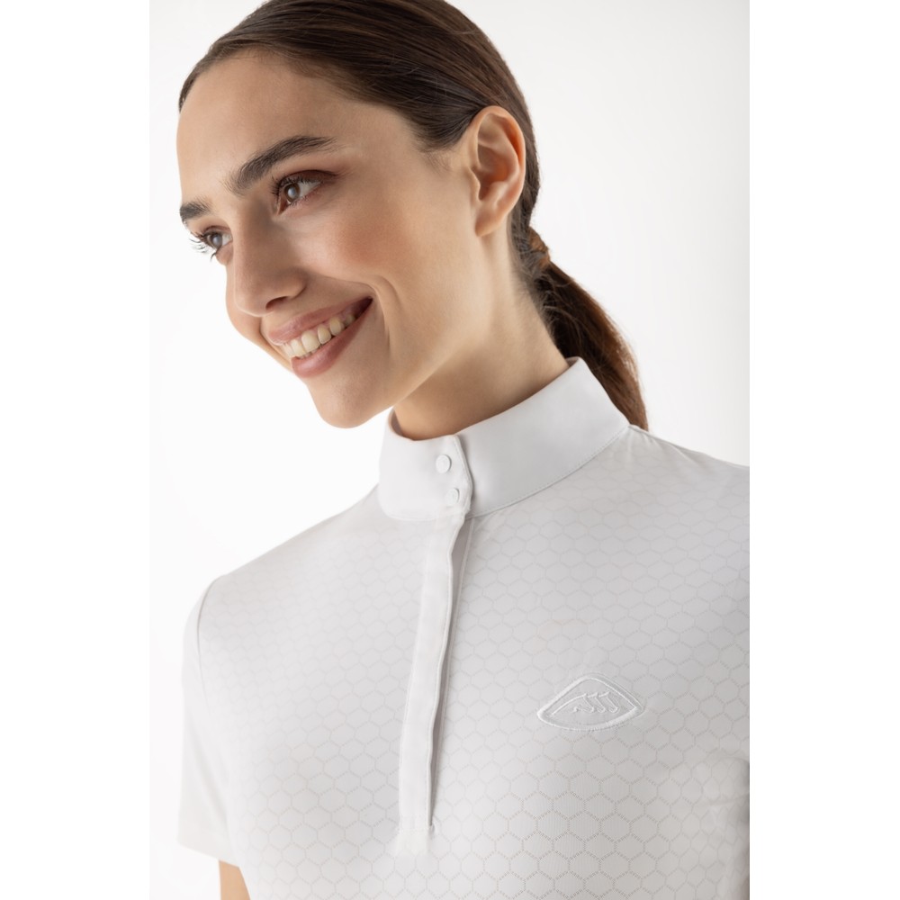 Equiline Women's Competition Polo Cooling Fabric - White 