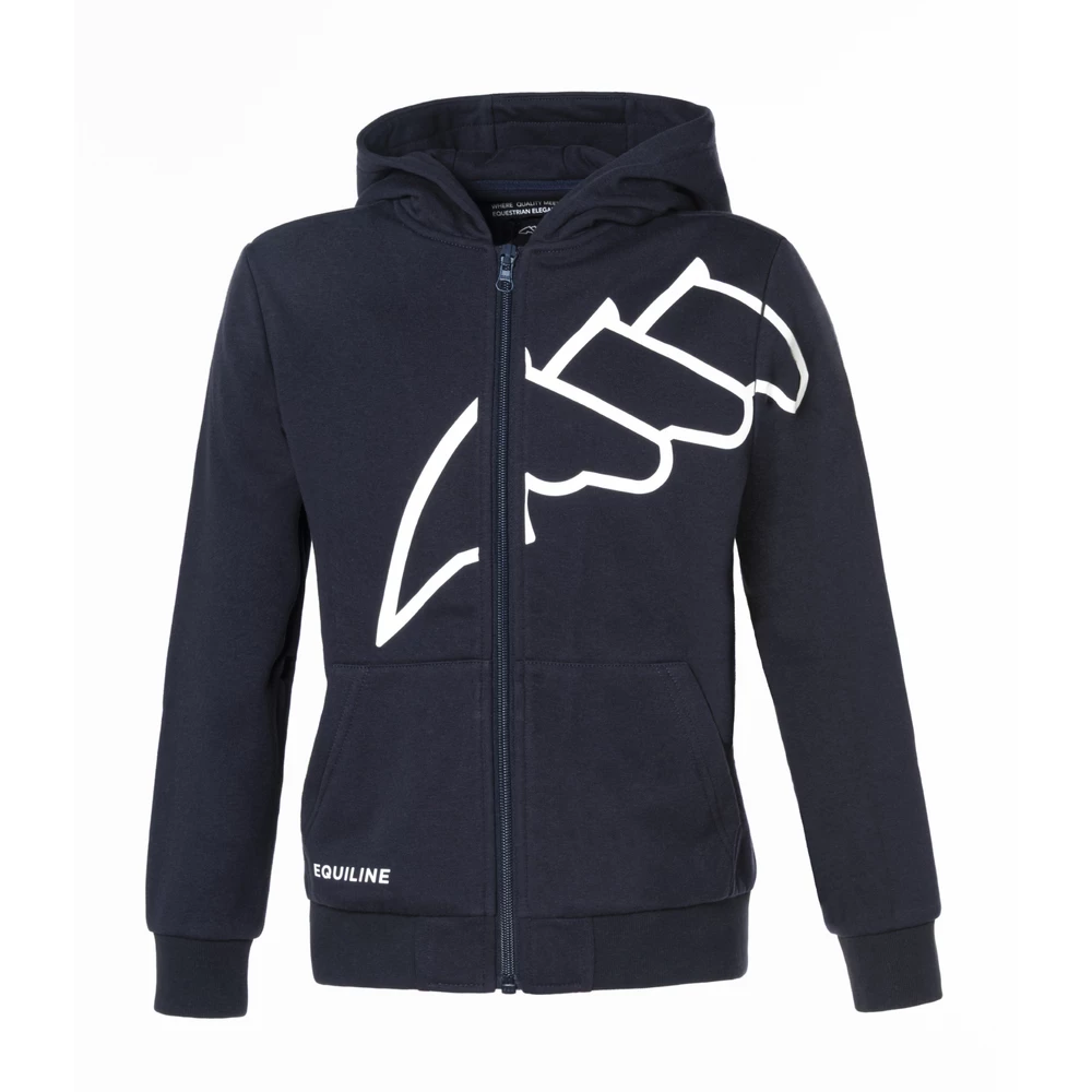 Equiline Junior Full Zip Hoodie - Blue in Blue