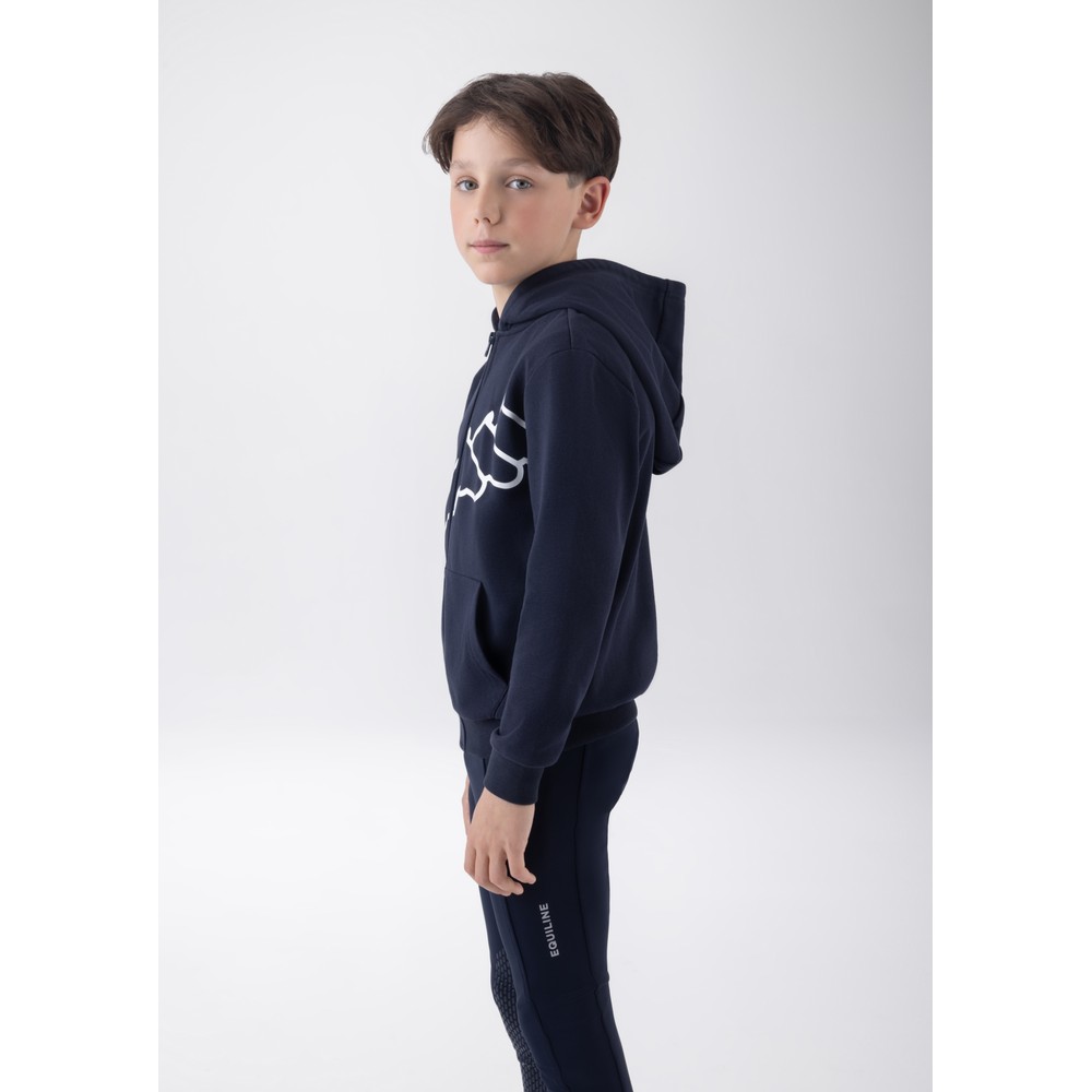 Equiline Junior Full Zip Hoodie - Blue 
